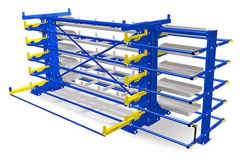 Roll out cantilever rack